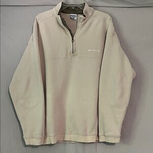 Columbia Men's Beige Zip-Up Henley Sweatshirt Men’s Sz L
